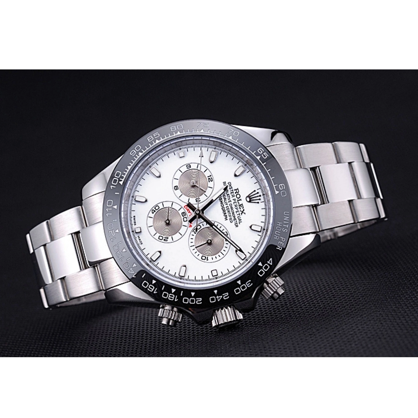 Aaa fake watches Dial 622542 Rolex Cosmograph White Steel Bracelet Daytona Stainless 0607